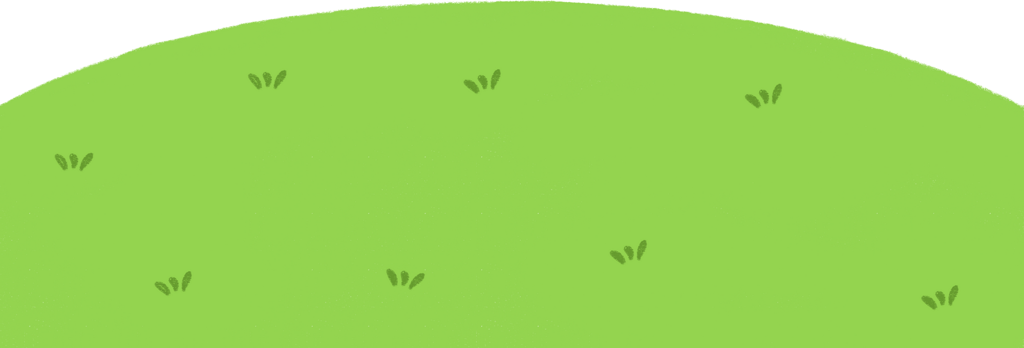 cute hand drawn grass hill