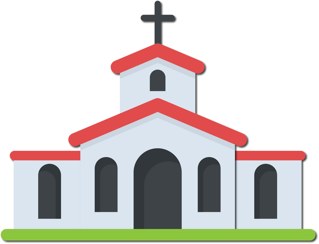 church building icon illustration